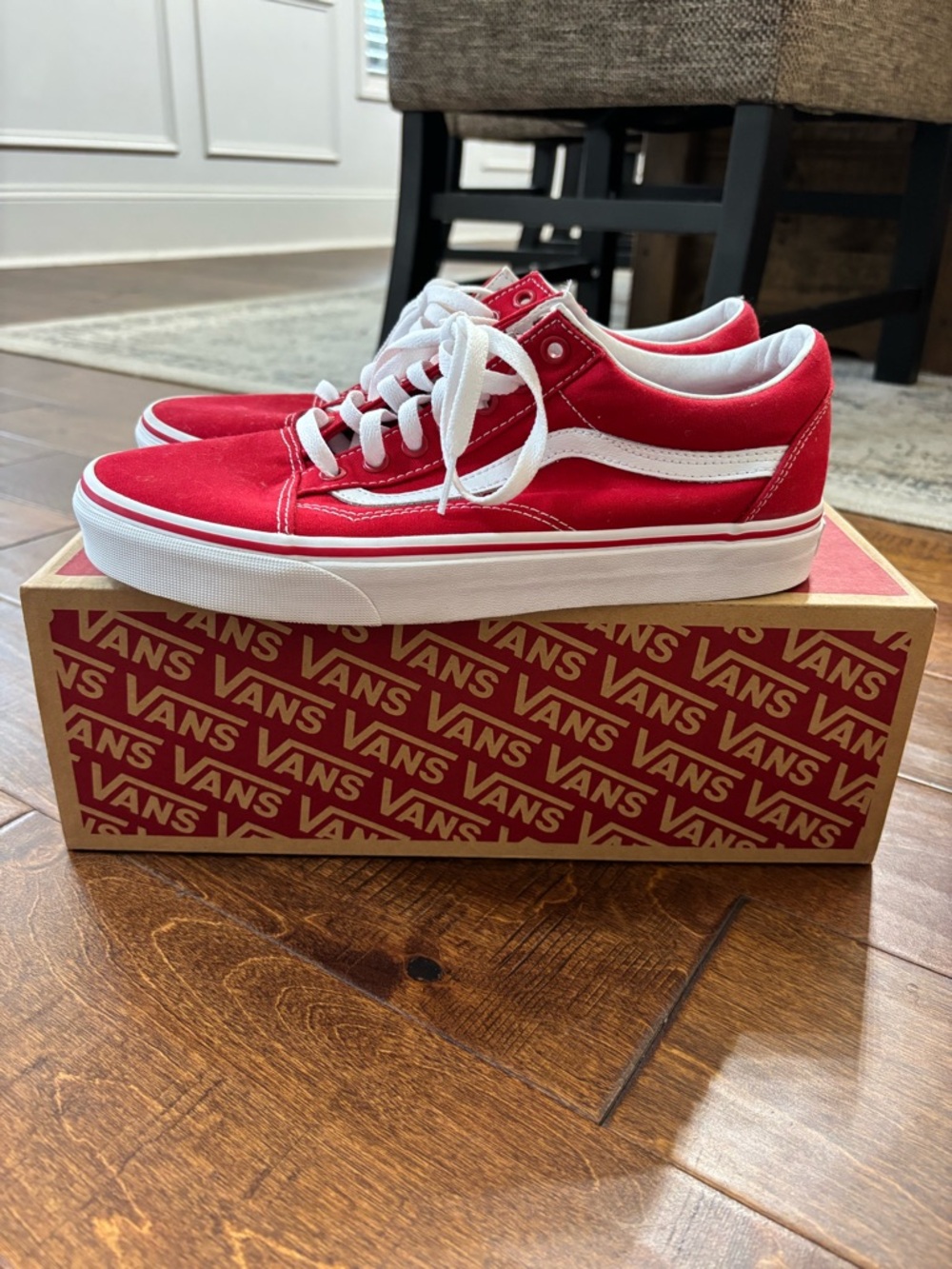 Vans Red & White Old Skool Sneakers